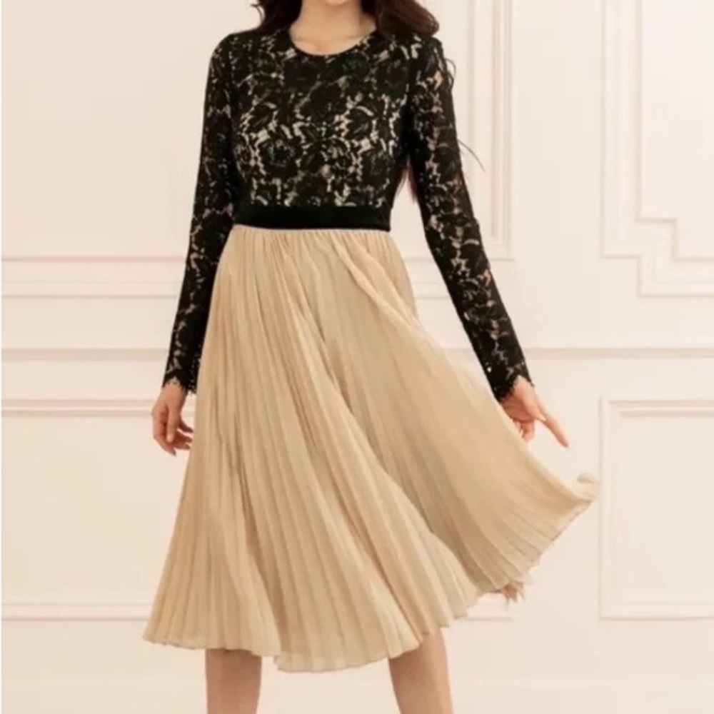 Rachel Parcell Lace Pleated Dress